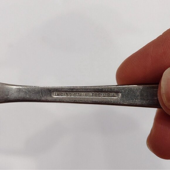 Set Of 8 Insico USA Stainless Steel Serving Spoons Flatware Oval Handle Unknown - Picture 4 of 4